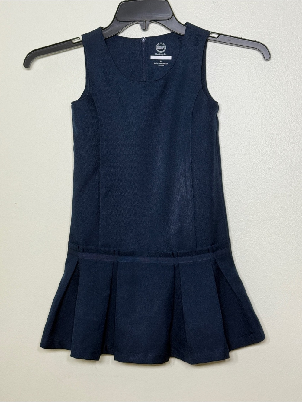 Wonder Nation Navy Pleated Hem School Jumper Dress | Size 6
